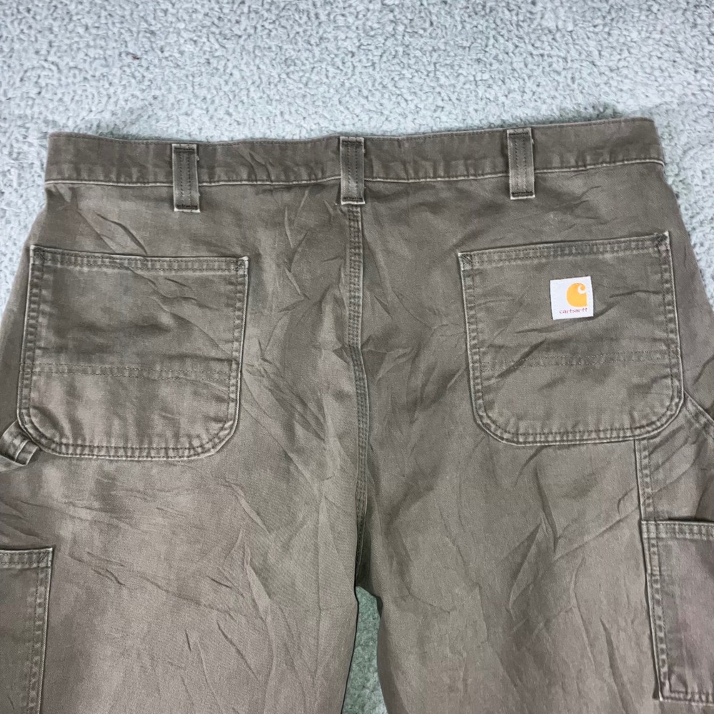 Carhartt Carpenter Pants Men 40x30 Brown Relaxed B324-DFE Canvas Fit 40x29